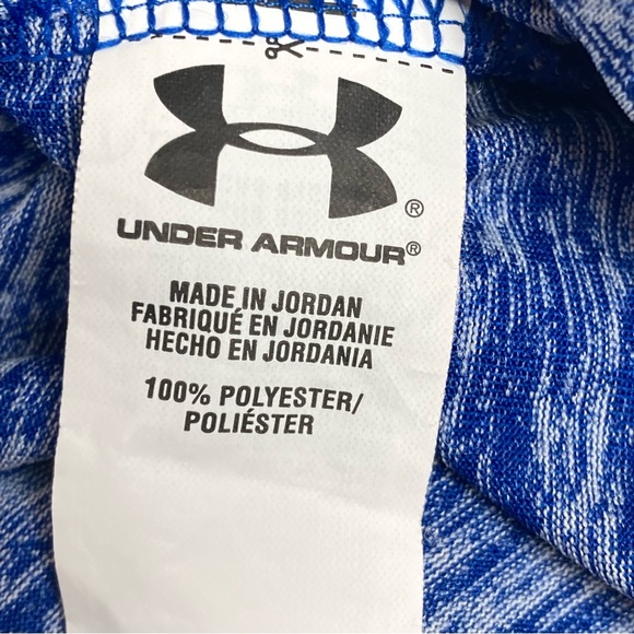 Under Armour Womens Twisted Tech Locker Tee In Space Dyed Blue Size L - Picture 11 of 13
